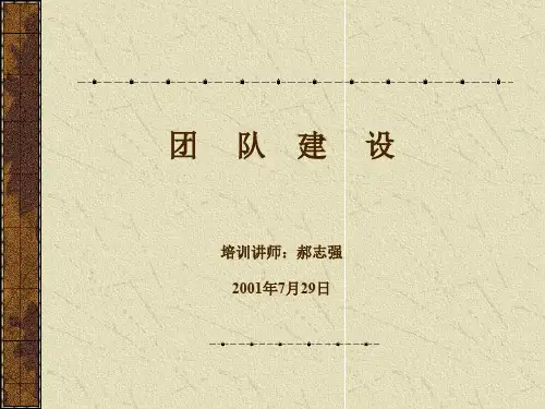团队建设培训讲义(ppt 30页)