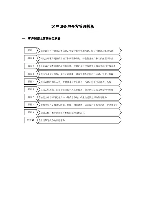 客户调查与开发管理模板