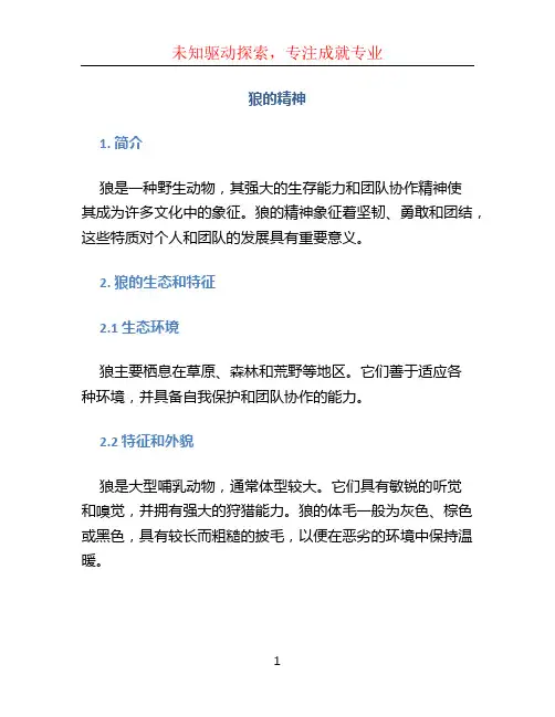 狼的精神文档