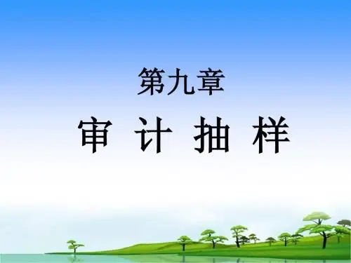 第九章 审计抽样