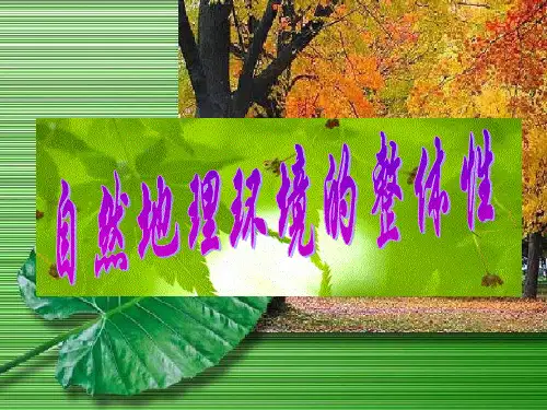 中图版高中地理必修一3.2《自然地理环境整体性》(共26张PPT)