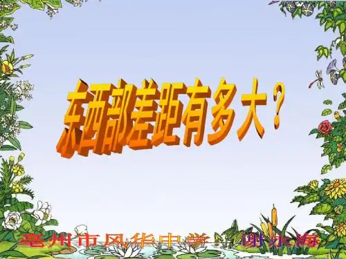 《东西部差距有多大》课件