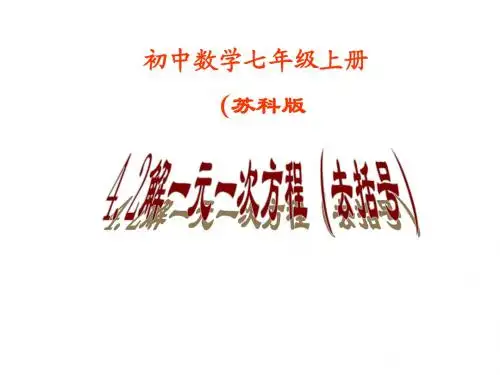 4.2解一元一次方程3