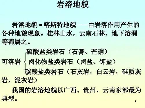 岩溶地貌的分析与介绍