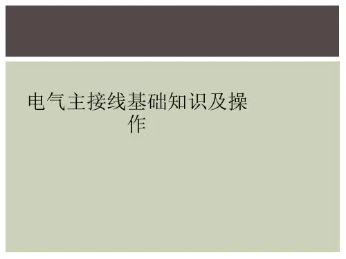 电气主接线基础知识及操作