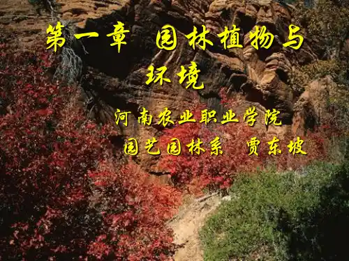 园林生态学课件第1章 园林植物与环境
