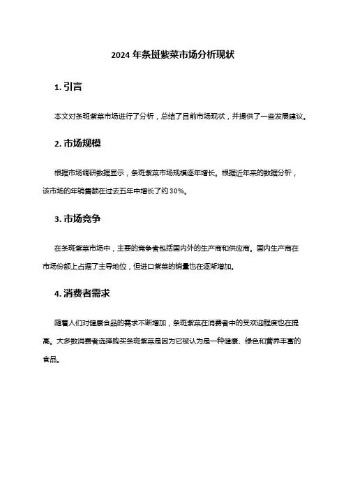 2024年条斑紫菜市场分析现状