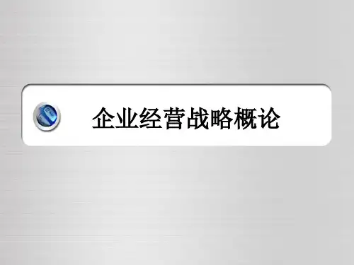 企业经营战略概论