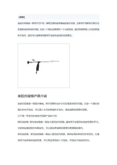 宫腔内窥镜医用说明书