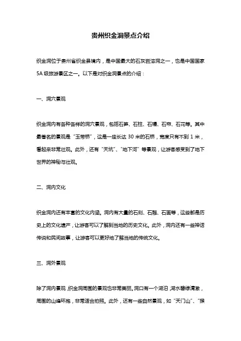 贵州织金洞景点介绍
