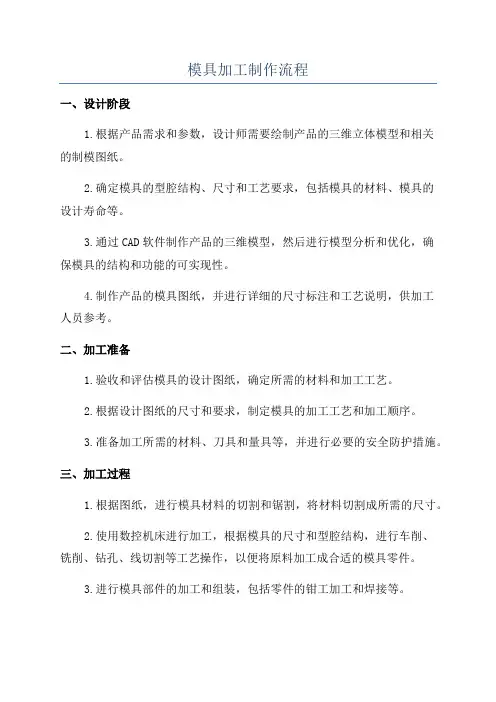模具加工制作流程