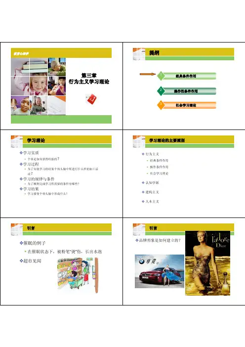 第三章 行为主义学习理论