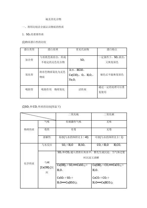 《硫及其化合物》教学设计-精品教案