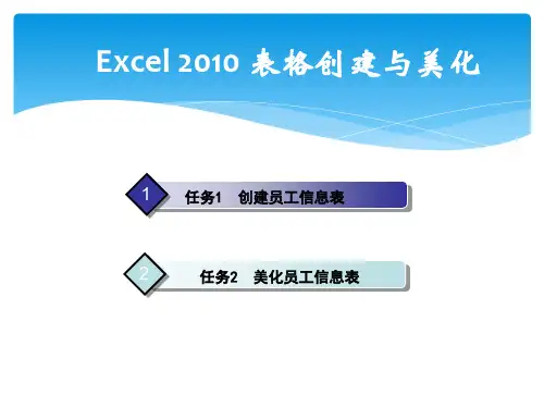 Excel  表格创建与美化课件.ppt