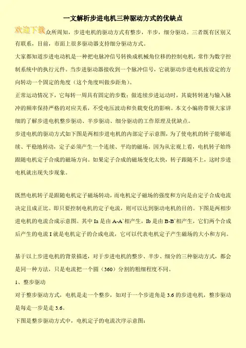 一文解析步进电机三种驱动方式的优缺点