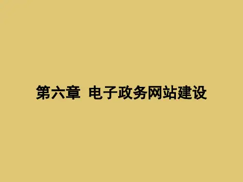 第六章 电子政务网站建设《电子政务教程》ppt课件