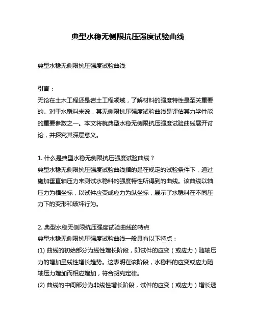 典型水稳无侧限抗压强度试验曲线