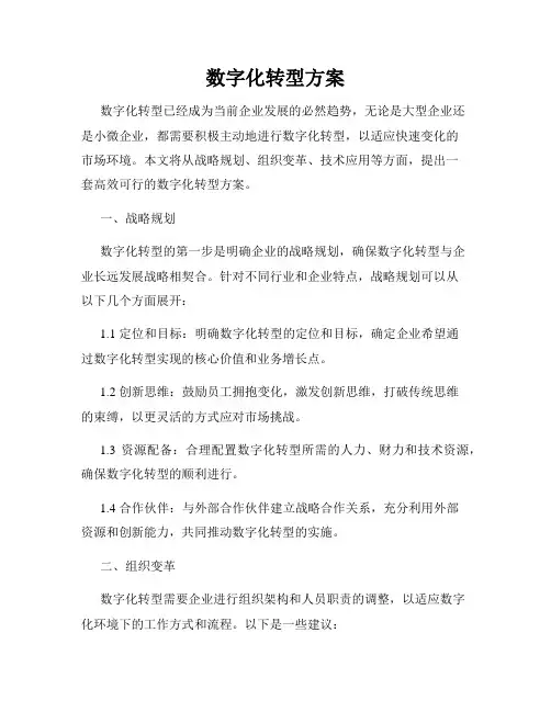 数字化转型方案