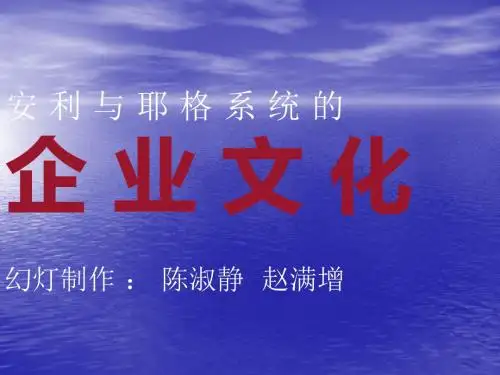 安利与耶格系统的企业文化(天津基础培训)