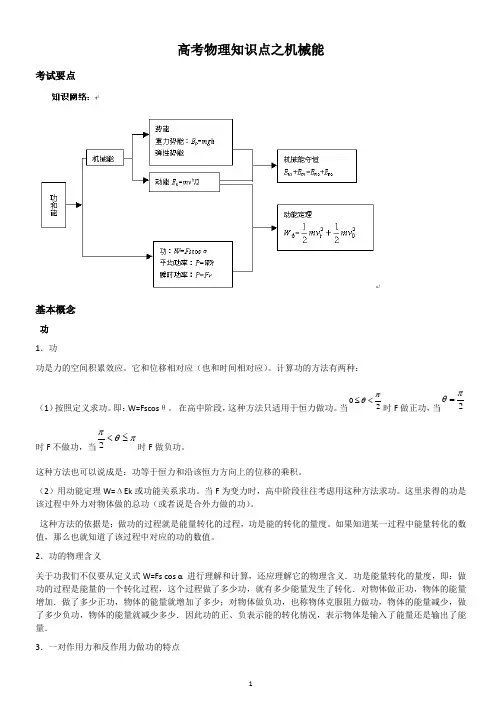 高考物理知识点之机械能