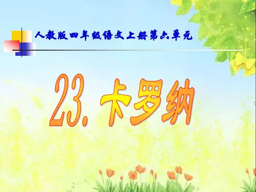 23.《卡罗纳》ppt课件