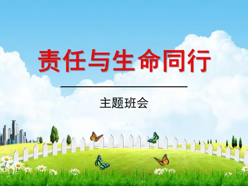 主题班会《责任与生命同行》精品教学课件(36PPT)