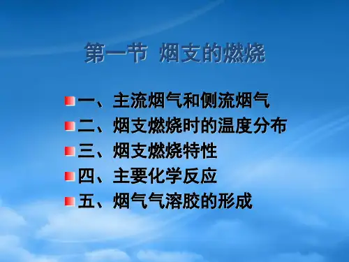 卷烟烟气的形成及其理化性质