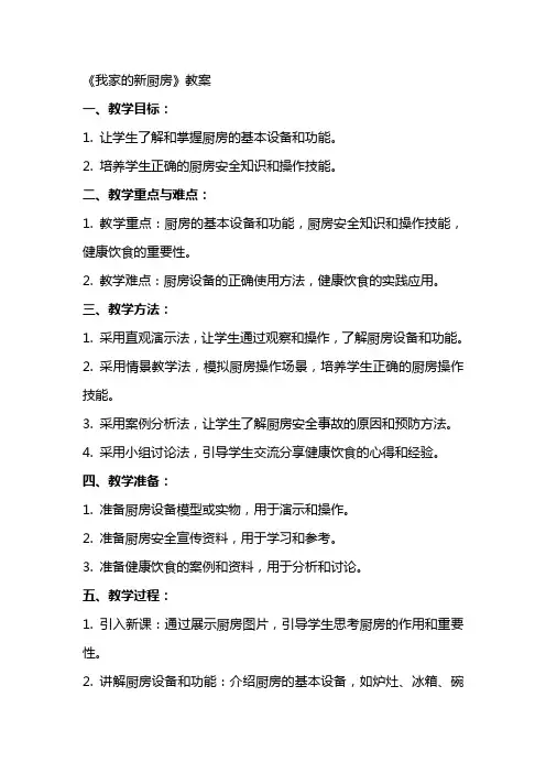 《我家的新厨房》教案