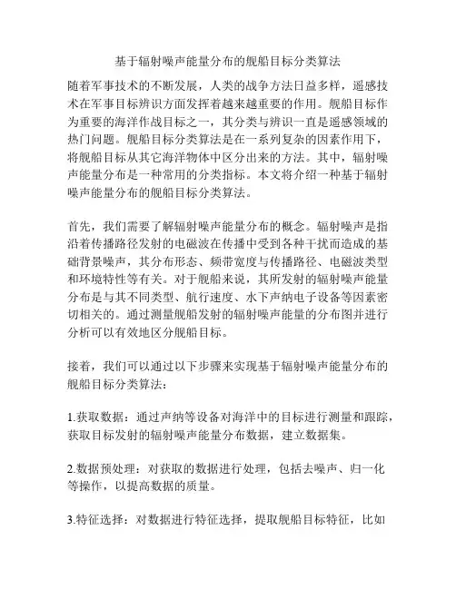 基于辐射噪声能量分布的舰船目标分类算法