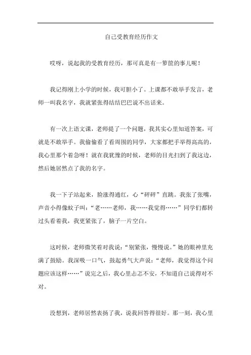 自己受教育经历作文
