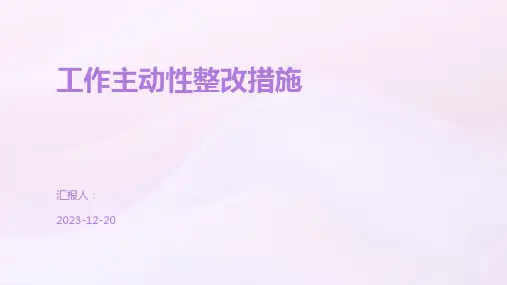 工作主动性整改措施