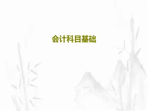 会计科目基础17页PPT