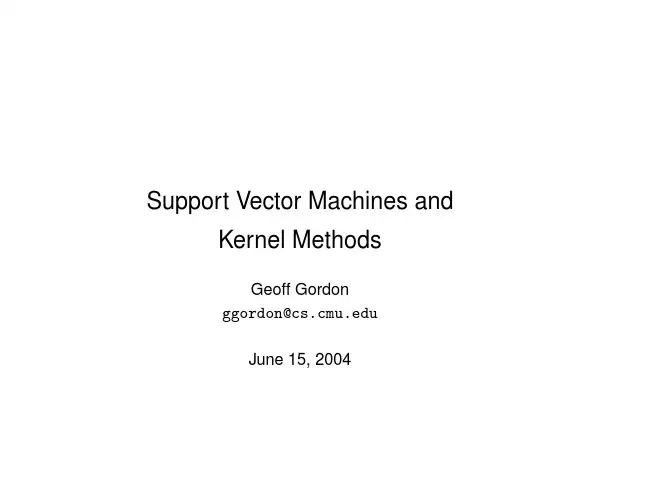 Support Vector Machines and Kernel Methods