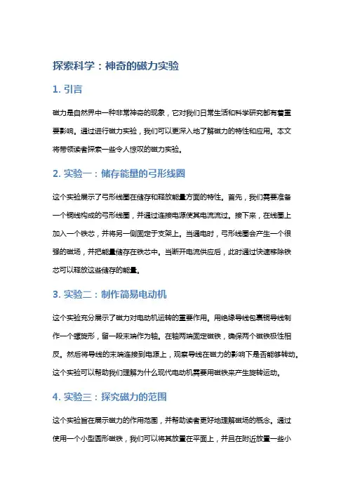 探索科学：神奇的磁力实验