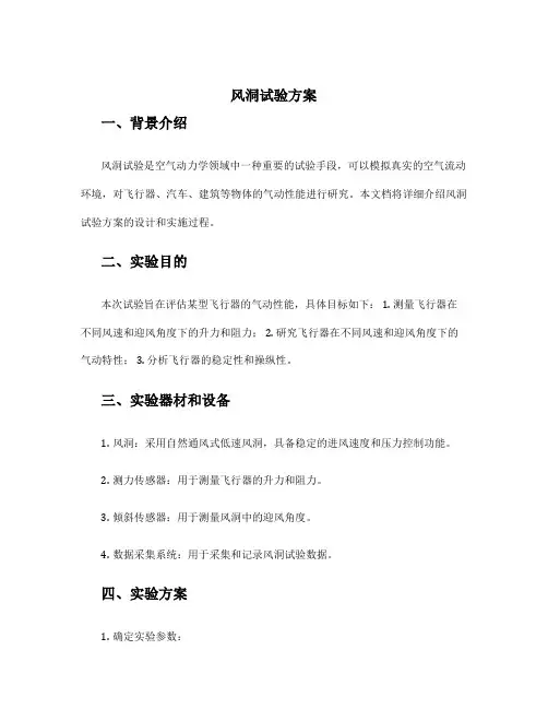 风洞试验方案