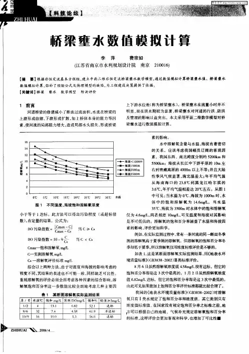 桥梁壅水数值模拟计算