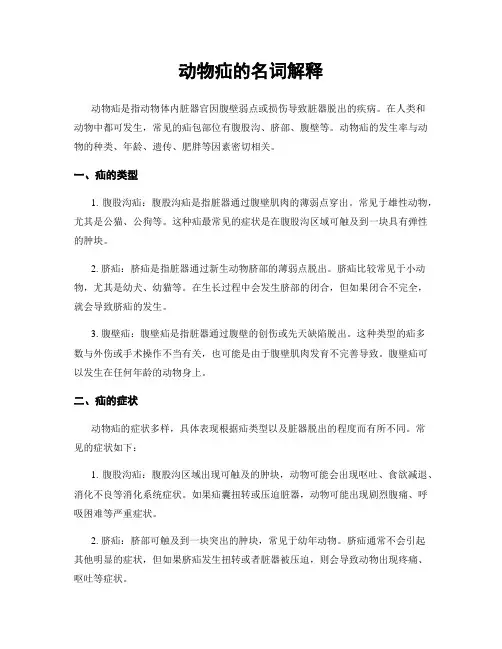动物疝的名词解释