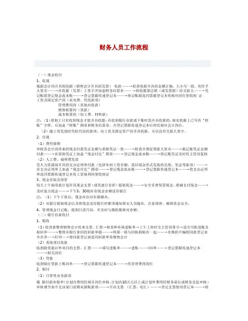 财务人员工作流程【全集】