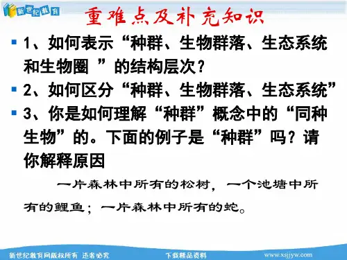 中考专题复习《种群、生物群落、生态系统和生物圈》精品示范课(优质视频实录+配套课件+配套教案+课堂测