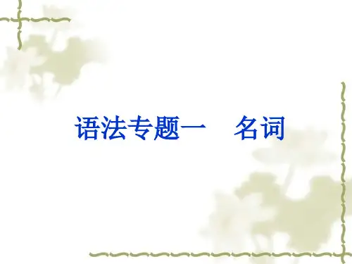 高考英语第一轮复习实用课件-名词.ppt