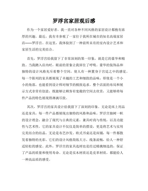 罗浮宫家居观后感