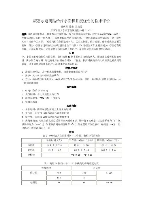 康惠尔透明贴治疗小面积