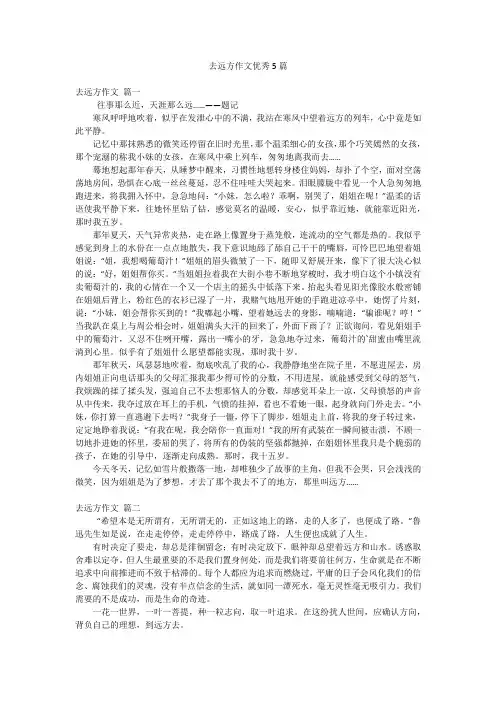 去远方作文优秀5篇