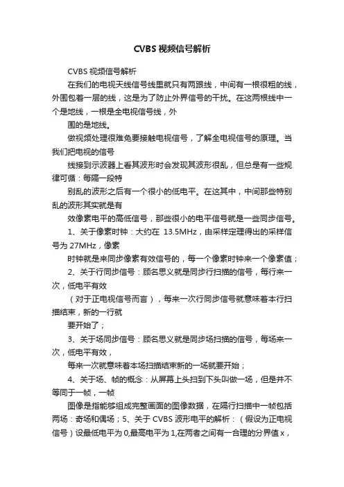 CVBS视频信号解析