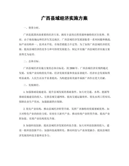 广西县域经济实施方案