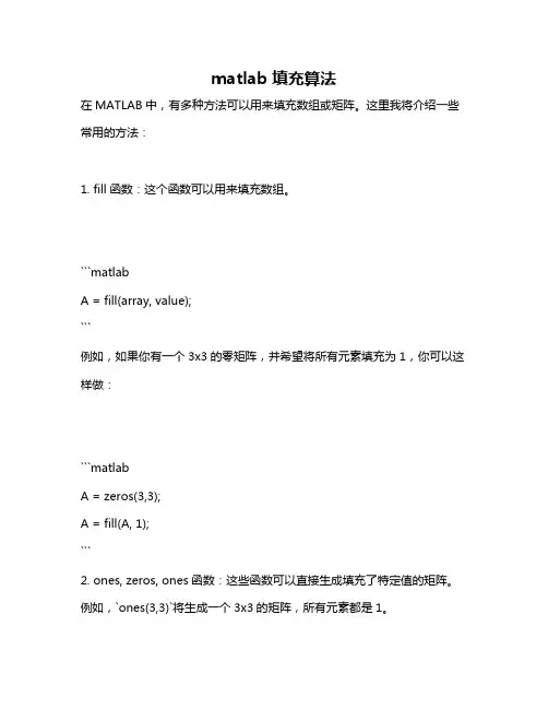 matlab填充算法