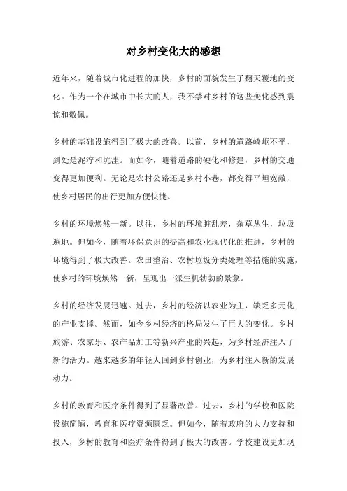 对乡村变化大的感想
