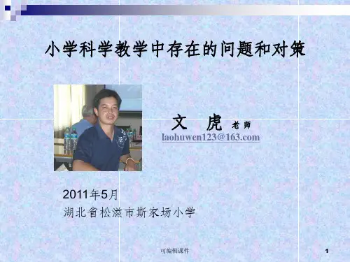 小学科学教学中存在问题和对策ppt课件