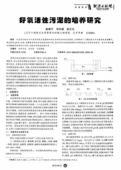 好氧活性污泥的培养研究