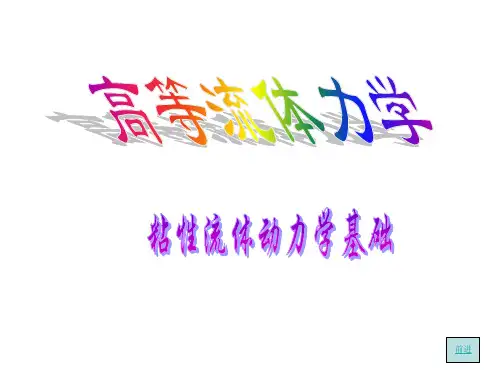 高等流体力学(粘性流体力学部分)课件